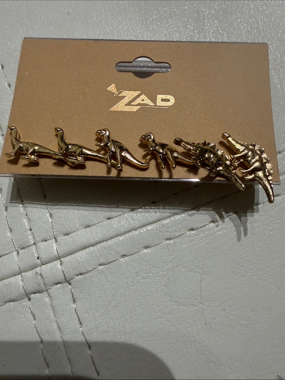ZAD Gold Dinosaur Hair Pin Set